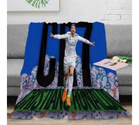 RUASVENNS Ronaldo Literie Couverture Impression 3D Super Douce Et Douillette Cadeau Peluche Lit en Microfibre pour Garçons Et Filles pour Enfant Voyage 70x80inch(180x200cm)