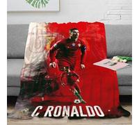 RUASVENNS Ronaldo Literie Couverture Impression 3D Super Douce Et Douillette Cadeau Peluche Lit en Microfibre pour Garçons Et Filles pour Enfant Voyage 40x50inch(100x130cm)