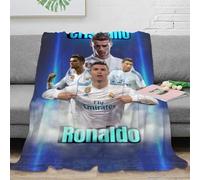 RUASVENNS Ronaldo Literie Couverture Impression 3D Super Douce Et Douillette Peluche Canapé Cadeau en Microfibre pour Garçons Et Filles pour Enfant Voyage 60x80inch(150x200cm)