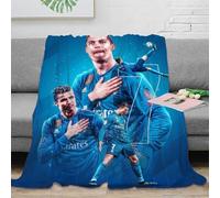 RUASVENNS Ronaldo Literie Impression 3D Couverture Cadeau De Noël Peluche en Microfibre Super Douce Et Douillette Lit pour Garçons Et Filles pour Enfant 80x90inch(200x230cm)