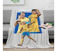 RUASVENNS Ronaldo Literie Impression 3D Couverture Super Douce Et Douillette en Microfibre Cadeau Peluche Lit pour Garçons Et Filles pour Enfant Voyage 40x50inch(100x130cm)