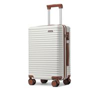 Ruausine Bagage à Main de 50,8 cm, Valise à Main avec Roues pivotantes et Serrure TSA, 55,9 x 35,6 x 22,10 cm, Bagage à Main Rigide léger, Petit Bagage à roulettes (Blanc, 20 in)