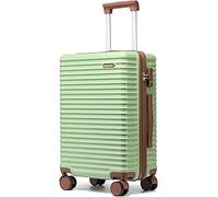 Ruausine Bagage à Main de 50,8 cm, Valise à Main avec Roues pivotantes et Serrure TSA, 55,9 x 35,6 x 22,10 cm, Bagage à Main Rigide léger, Petit Bagage à roulettes (Vert, 20 in)