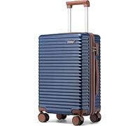 Ruausine Bagage à Main de 50,8 cm, Valise à Main avec Roues pivotantes et Serrure TSA, 55,9 x 35,6 x 22,10 cm, Bagage à Main Rigide léger, Petit Bagage à roulettes (Bleu, 20 in)