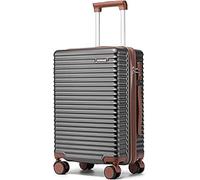 Ruausine Bagage à Main de 50,8 cm, Valise à Main avec Roues pivotantes et Serrure TSA, 55,9 x 35,6 x 22,10 cm, Bagage à Main Rigide léger, Petit Bagage à roulettes (Gris, 20 in)