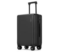 Ruausine Valise Cabine 55x35x25, Valise Rigide 4 roulettes Spinner Silencieuses,Approuvée Compagnies Aériennes,Cadenas TSA,Valise de Voyage Legere et Résistante (Noir, 20 in)