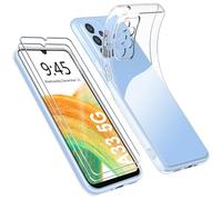 Ruayia 3 en 1 Coque pour Samsung Galaxy A33 5G + [2 Protection écran],Transparente Slim Case,[Anti-Jaune] Silicone Bumper Cover TPU Coque,Souple Shockproof Jaunissement Housse - Transparente