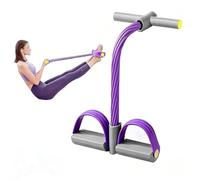 Ruayia Appareil d'entraînement abdominal, pédale de traction pour le corps, équipement d'entraînement de musculation, 6 tubes en caoutchouc, corde de traction élastique, pour la maison, le yoga, le