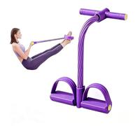 Ruayia Corde de tension multifonction à 6 tubes, bandes de résistance à pédale avec poignée, corde de tension pour exercices abdominaux, corde de traction pour abdominaux, équipement d'entraînement
