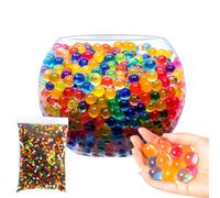 Ruayia Lot de 10 000 perles d'eau colorées décoratives, non toxiques, biologiques, colorées pour fleurs et plantes, boules en gel biodégradables - Couleur