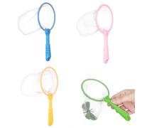 Ruayia Lot de 4 épuisettes pour enfants - Filet de pêche - Filet de pêche - Filet anti-insectes pour attraper les insectes - Pour petite piscine, plage, activités de plein air