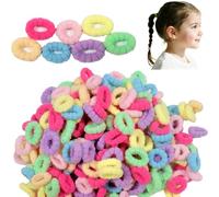 Ruayia Lot de 500 élastiques à cheveux multicolores pour bébés et tout-petits, sans couture, mini élastiques doux et sans couture pour filles, enfants, tout-petits - Colorés