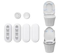 Ruayia Lot de 6 tampons pour siège de WC, avec 2 tampons à anneaux et 4 tampons pour abattant de WC, tampon de rechange pour la maison, l'hôtel