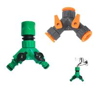 Ruayia Répartiteur 2 voies avec vanne d'arrêt - Kit de connecteurs de tuyau - Connecteur rapide de 1,9 cm - 2 appareils peuvent être connectés en même temps - 2 distributeurs d'eau pour robinet