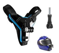 Ruayia Support de casque de moto avec 1 vis, support de casque de caméra d'action, compatible avec GoPro Hero 13/12/11/10/9/8/7, pour Osmo Action, Session, SJCAM (bleu)