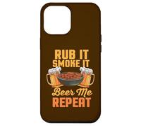 Rub It Smoke It Beer Me Repeat Barbecue Amusant Coque pour iPhone 12 Pro Max