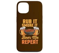 Rub It Smoke It Beer Me Repeat Barbecue Amusant Coque pour iPhone 13