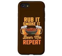 Rub It Smoke It Beer Me Repeat Barbecue Amusant Coque pour iPhone SE (2020) / 7/8