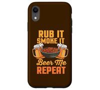 Rub It Smoke It Beer Me Repeat Barbecue Amusant Coque pour iPhone XR