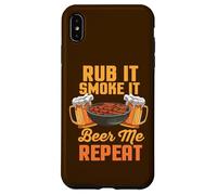 Rub It Smoke It Beer Me Repeat Barbecue Amusant Coque pour iPhone XS Max