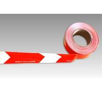 rubalise blanche et rouge compostable biodégradable 50mm*100m