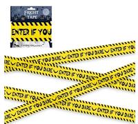 Rubalise Halloween,2 Rubans D'avertissement De Danger,Banderole Halloween Effrayante 7.62*914CMHorreur Décoration Pour Maison Jardin Exterieur Hantée,Pour Fête Zombie,Maison Hantée Décoration,Kiuiom