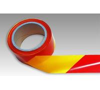 rubalise plastique 50mm*100m - Jaune/Rouge