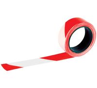 RUBAN RUBALISE ROUGE BLANC 100 M X 50 MM 203504