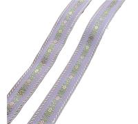 Ruban à broder de 4,6 m x 25 à 35 mm - Jolie petite fleur brodée en dentelle pour décoration de cheveux, accessoires de collier pour animaux de compagnie (couleur F, 25 mm)