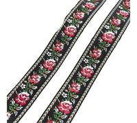 Ruban à broder de 4,6 m x 25 à 35 mm - Jolie petite fleur brodée en dentelle - Pour décoration de cheveux, accessoires de collier d'animaux de compagnie (couleur A 35 mm)