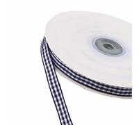 Ruban à carreaux - 45 m - Pour Noël, mariage, Saint-Valentin, baptême, anniversaire, fête, emballage cadeau, 38 mm - Bleu marine