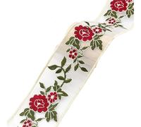 Ruban à dentelle, Garnitures de ruban brodées imprimées en dentelle Polyester multicolore 2 mètres for décor couture bricolage(5cm-B)