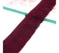 Ruban à franges 5 m 5 cm - Ruban décoratif - Accessoire de couture pour vêtements, costumes, couture, rideaux, nappe, chemin de table, décoration, bordeaux