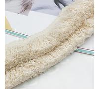 Ruban à franges en coton de 2 m d'épaisseur - 3,8 cm d'épaisseur - Bordure à pompons - Bordure en dentelle - Bordure décorative - Bordure à franges - Bordure en tissu - Beige