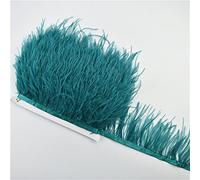 Ruban à franges en plumes d'autruche pour loisirs créatifs, vêtements, 30 Bleu ciel 10 m