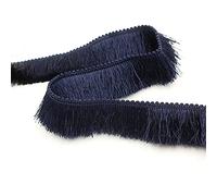 Ruban à franges multicolores épais de 6 m x 2,8 cm - Bordure décorative en dentelle - Bordure à franges - Bordure décorative - Bordure à franges - Bordure en tissu - Bleu marine