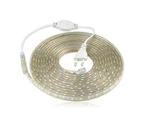 Ruban à LED, Bande LED Etanche, Lumineux Bandeau Led 220v, 5050 IP65 Etanche Bande Strip Led, Blanc chaud (2m)