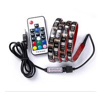 Ruban à LED RGB pour HDTV 1M 5050, Rétroéclairage TV, USB Powered Imperméable Flexible Rétro-éclairage, Lampe à Rayons LED Multicolores avec Télécommande