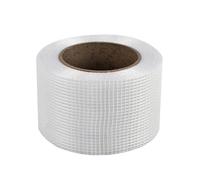 Ruban à Mailles en Fibre de Verre, Jonction en Fibre de Verre Auto-Adhésive Haute Résistance et Rouleau de Tissu de Ruban de Plâtrage pour Remplissage Fissures et Réparation Joints-5 cm x 90 m