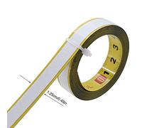 Ruban à mesurer auto-adhésif - Ruban à mesurer en pouces et en métrique - Ruban à mesurer à onglet - Règle adhésive en métal sans arc - Pour établis, menuisier, machine à coudre (5M Milieu)