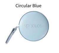 Ruban À Mesurer Carré Souple De 79 Pouces,Ruban À Mesurer À Bouton-Poussoir,Ruban À Mesurer Souple Rétractable Pour La Couture Dou,1 Pièce - Type Circular Blue