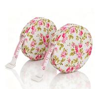 Ruban à mesurer doux pour le corps, 2 pièces, ruban à mesurer rétractable Portable pour tissu de couture, ruban de tissu sur mesure, lecture facile pour l'artisanat du corps à la (Flower Shape)