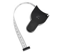 Ruban à Mesurer le Corps 150 cm 60 Pouces, Ergonomique, Outil de Mesure de la Graisse Corporelle, Ruban à Mesurer la Taille Souple pour Mesures Corporelles Tour de Taille, Hanches Torse, Bras (Noir)