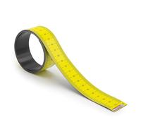 Ruban à mesurer magnétique 1 mètre I Ruban magnétique flexible I jaune I Règle I Ruban de marquage magnétique Outil flexible I Ruban à mesurer 100 cm x 3 cm I Adhère aux surfaces métalliques I mag202