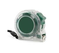 Ruban à mesurer métrique en acier, outil de mesure rétractable de 9,8 pieds avec boîtier en ABS transparent et lame en acier traité thermiquement avec revêtement en nylon mat et