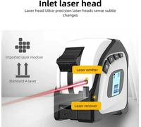 ruban à mesurer numérique 2 en 1 avec distancemètre laser 130ft/40m Ruban à mesurer rétractable AutoLock 16ft/5m Ruban à mesurer électronique portable avec écran LCD rétroéclairé 4 modes de mesure Bou