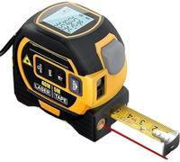 Ruban à mesurer numérique laser 3 en 1 - Mire laser infrarouge - Ruban à mesurer de taille portable avec affichage (60M) - J1
