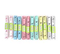 Ruban à mesurer pour le corps, règle de couture plate et douce, 12 pièces, 150 cm, 60 pouces, ruban à mesurer pour la couture, la confection de vêtements, matériel PU, paquet