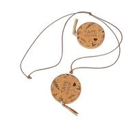 Ruban à mesurer souple 1.5m 60 pouces souple rétractable couture couture mesure du corps pour la couture Home Decor artisanat oeuvre doux bois cire cordon 2 Pack