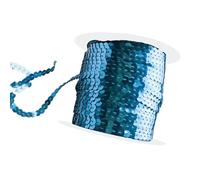 Ruban à paillettes de 5 m - 6 mm - Holo ou AB - Couleur : bleu AB